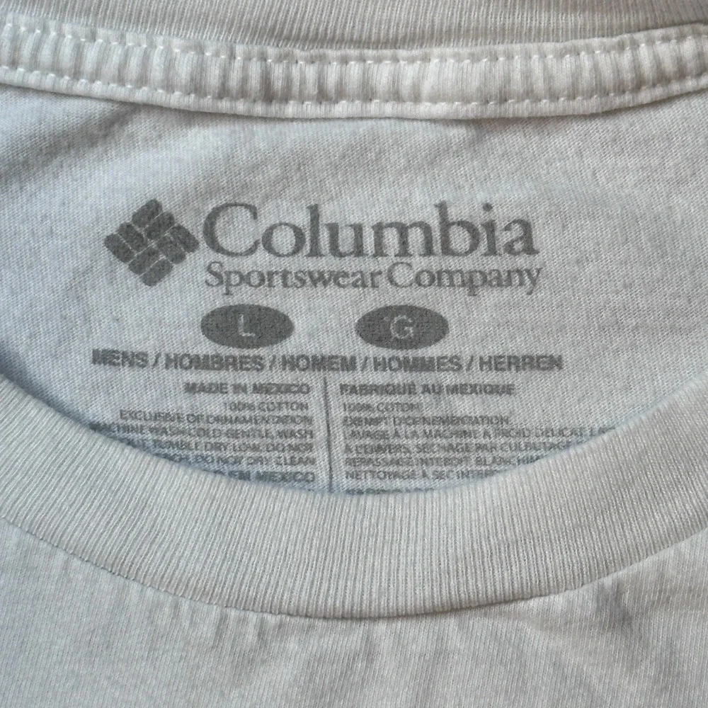 Columbia T-Shirt Mens L White Mountain Graphic Short Sleeve Outdoor Gorpcore - Picture 2 of 9
